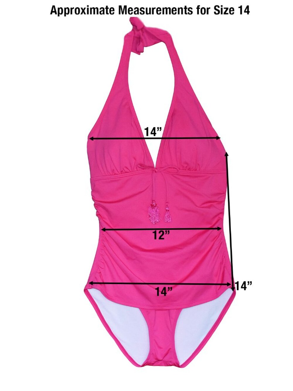 Tommy Bahama Women’s Swimsuit One Piece Bikini Bright Pink Swimwear Size 14 - Picture 5 of 5
